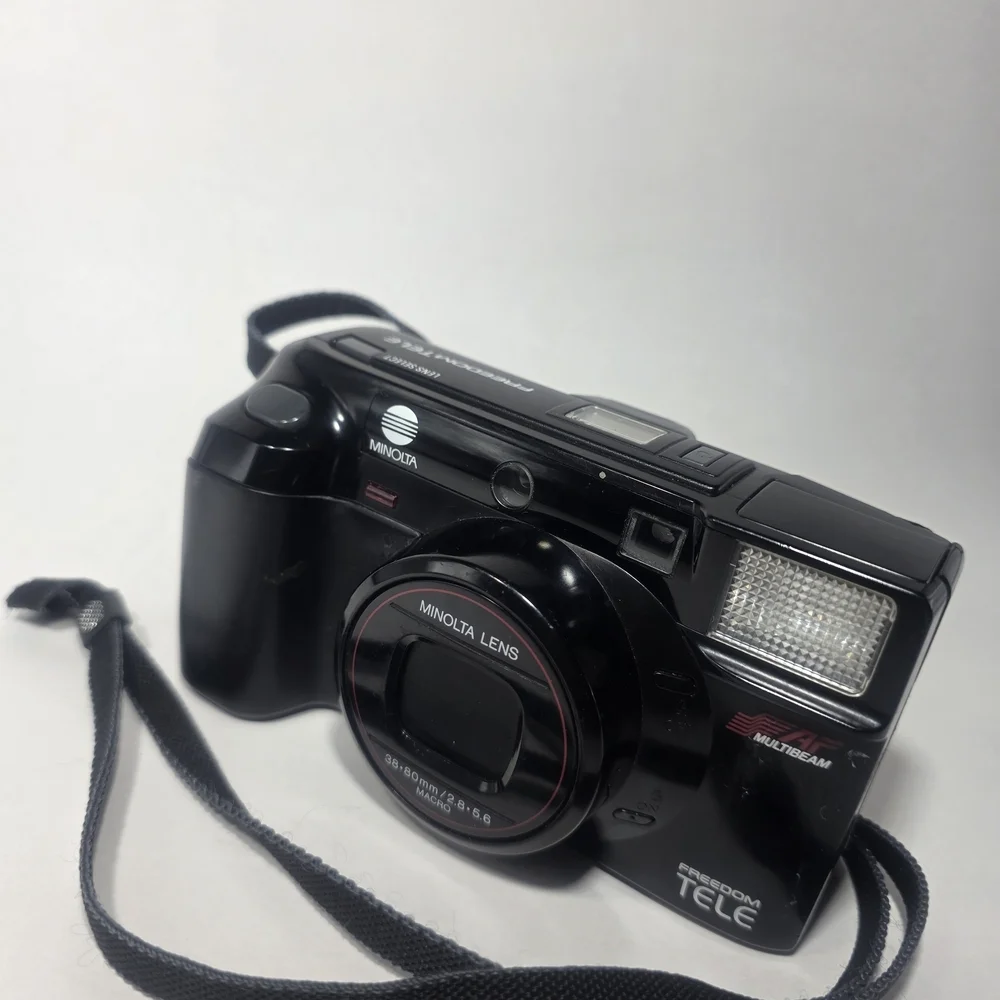 Minolta Freedom Tele 35mm Film Camera – 38–80mm Lens – Untested – As-Is